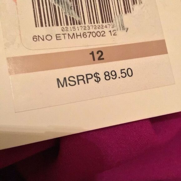 NWT Ellen Tracy Shattered Jewels Pink A-Line Skirt - Picture 5 of 8